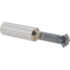 Accupro - 5/8° 5/8" Cut Diam, 0.25" Cut Width, 5/8" Shank, Solid Carbide Double-Angle Cutter - A1 Tooling