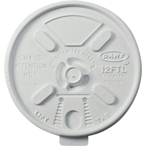 DART - Foam Lids for 10-14 oz Foam Cups - White - A1 Tooling