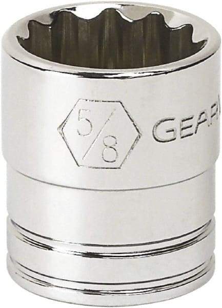 GearWrench - 11/16", 3/8" Drive, Standard Hand Socket - 12 Points, 0.984" OAL, Alloy Steel, Full Polish Finish - A1 Tooling