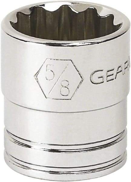 GearWrench - 11/16", 3/8" Drive, Standard Hand Socket - 6 Points, 0.984" OAL, Alloy Steel, Full Polish Finish - A1 Tooling