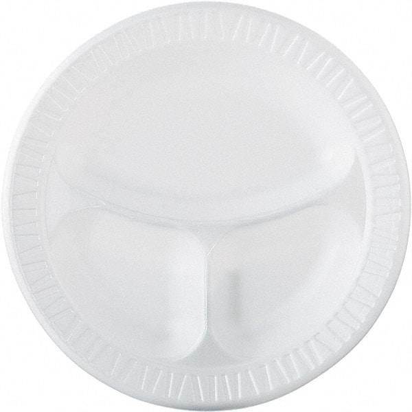 DART - Dart Famous Service Dinnerware, 3-Compartment Plate, 10 1/4" - White - A1 Tooling