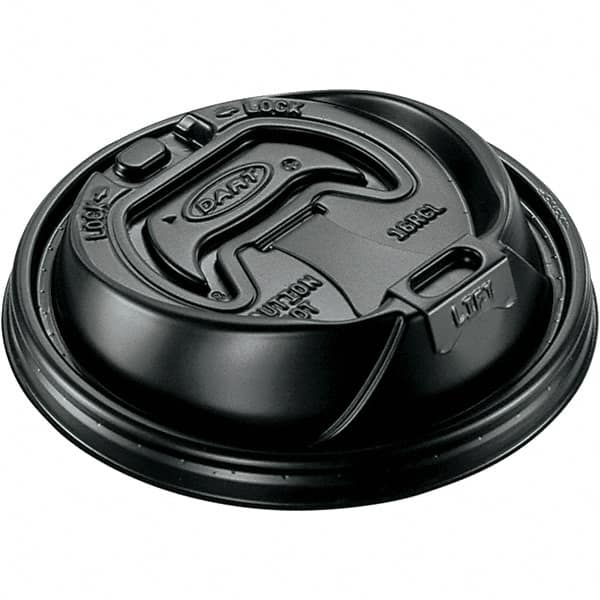 DART - Hot Cup Lids, 12-24 oz Cups - Black - A1 Tooling