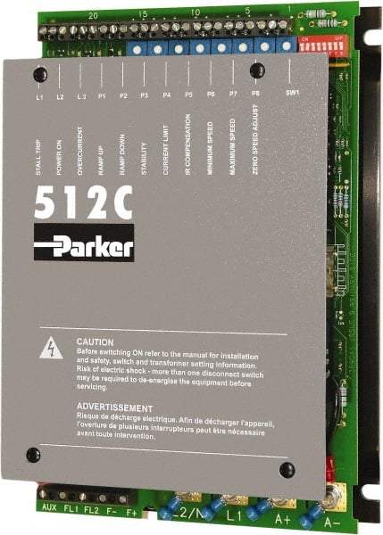 Parker - Single Phase, 110-480V +/-10% Volt, 1-1/2 hp, Analog Isolated Converter - 3-1/2" Wide x 6.3" Deep x 9" High, IP00 - A1 Tooling