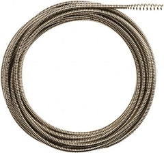 Milwaukee Tool - 5/16" x 25' Drain Cleaning Machine Cable - Inner Core Bulb Auger, 1-1/4" to 2-1/2" Pipe, Use with Milwaukee M18 Drain Snakes - A1 Tooling