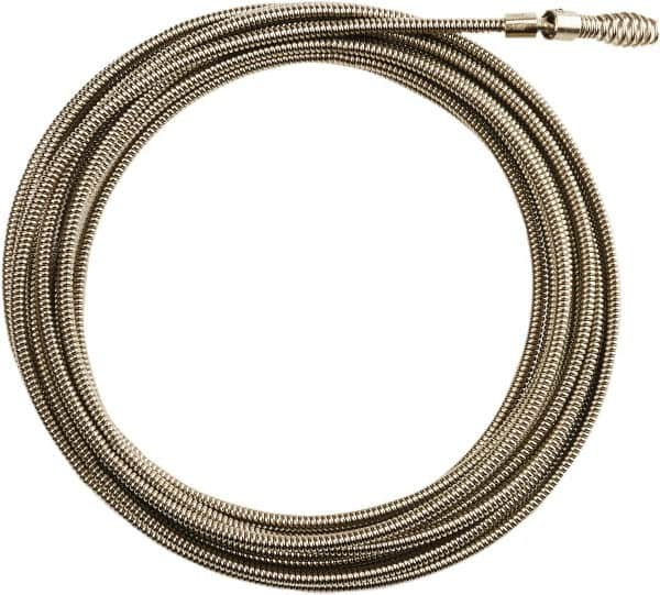 Milwaukee Tool - 5/16" x 25' Drain Cleaning Machine Cable - Inner Core Drophead, 1-1/4" to 2-1/2" Pipe, Use with Milwaukee M18 Drain Snakes - A1 Tooling