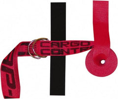 Snap-Loc - 15' Long x 2" Wide, 3,000 Lb Basket Capacity, Polyester & Steel Web Sling - Red, with Cambuckle Tie Down - A1 Tooling