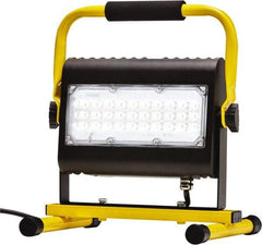 Probuilt Lighting - 120 Volt, 50 Watt, Electric, LED Portable Floor Work Light - 1,524mm Cord, 1 Head, 4,800 Lumens, Aluminum, 12" Long x 10" Wide x 9" High - A1 Tooling