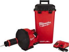 Milwaukee Tool - 18V Battery Battery Drain Cleaning Machine - For 3" Pipe, 35' Cable, 500 Max RPM - A1 Tooling