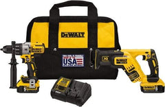 DeWALT - 20 Volt Cordless Tool Combination Kit - Includes Hammerdrill & Reciprocating Saw, Lithium-Ion Battery Included - A1 Tooling