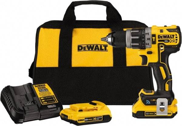 DeWALT - 20 Volt 1/2" Chuck Pistol Grip Handle Cordless Drill - 0-2000 RPM, Keyless Chuck, Reversible, 2 Lithium-Ion Batteries Included - A1 Tooling