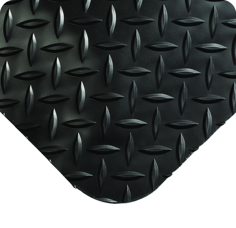 UltraSoft Diamond Plate Floor Mat - 3' x 5' x 15/16" Thick - (Black Diamond Plate) - A1 Tooling