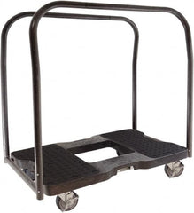 Snap-Loc - 1,500 Lb Capacity Steel Panel Cart - Polyethylene/Polypropylene Plastic Deck, 20-1/2" OAW, 32" Platform Length x 9-1/2" Platform Height, Rubber Casters - A1 Tooling