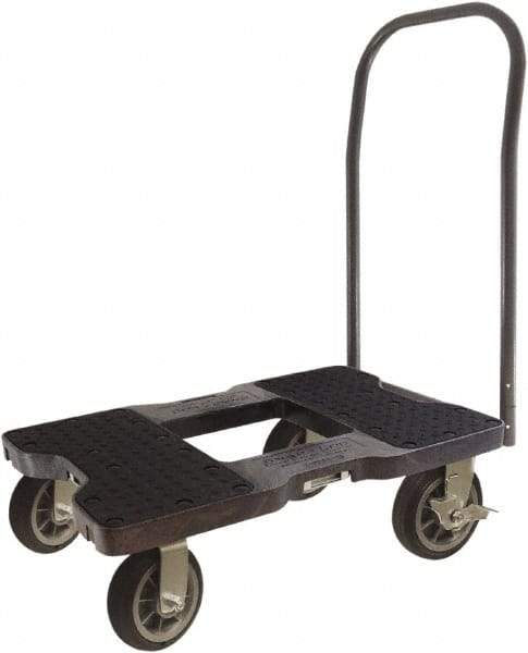 Snap-Loc - 1,500 Lb Capacity Steel Convertible Hand Truck - Polyethylene/Polypropylene Plastic Deck, 20-1/2" OAW, 32" Platform Length x 9-1/2" Platform Height, Rubber Casters - A1 Tooling