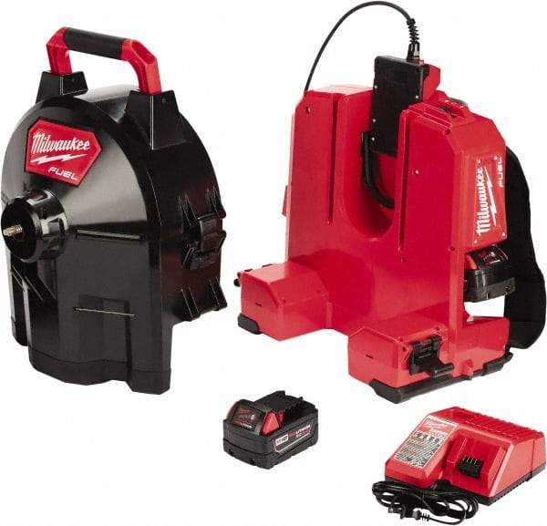 Milwaukee Tool - 18V Battery Battery Drain Cleaning Machine - For 1-1/4" to 4" Pipe - A1 Tooling