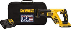 DeWALT - 20V, 0 to 2,900 SPM, Cordless Reciprocating Saw - 1-1/8" Stroke Length, 14-1/2" Saw Length, 1 Lithium-Ion Battery Included - A1 Tooling