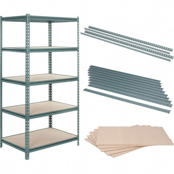 Value Collection - 36" Wide, 36 High, Open Shelving Accessory/Component - Particle Board, Use with Boltless Storage Rack - A1 Tooling