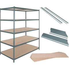 Value Collection - 72" Wide, 36 High, Open Shelving Accessory/Component - Particle Board, Use with Boltless Storage Rack - A1 Tooling