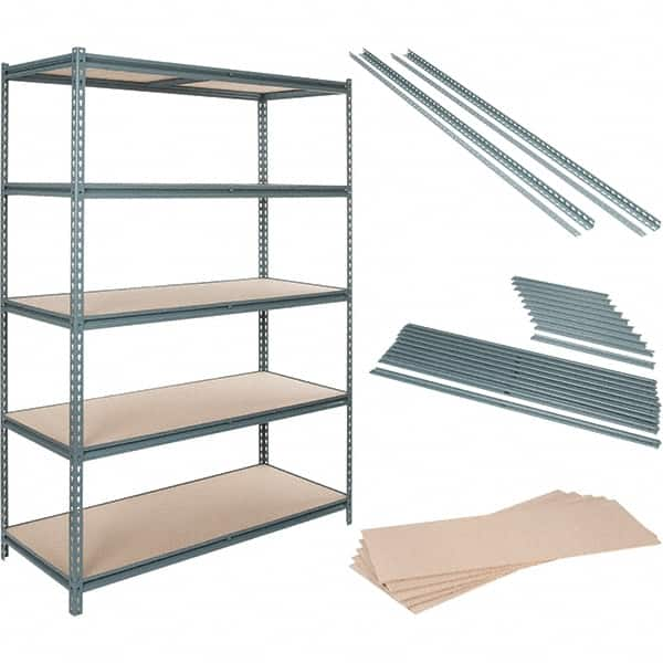 Value Collection - 60" Wide, 36 High, Open Shelving Accessory/Component - Particle Board, Use with Boltless Storage Rack - A1 Tooling