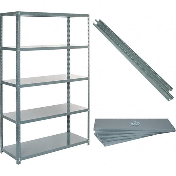 Value Collection - 72" Wide, 1-15/16 High, Open Shelving Accessory/Component - 14 Gauge Steel, Powder Coat Finish, Use with High Capacity Storage Racks - A1 Tooling