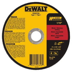 DeWALT - 6" Aluminum Oxide Cutoff Wheel - 0.04" Thick, 7/8" Arbor, 10,100 Max RPM, Use with Angle Grinders - A1 Tooling