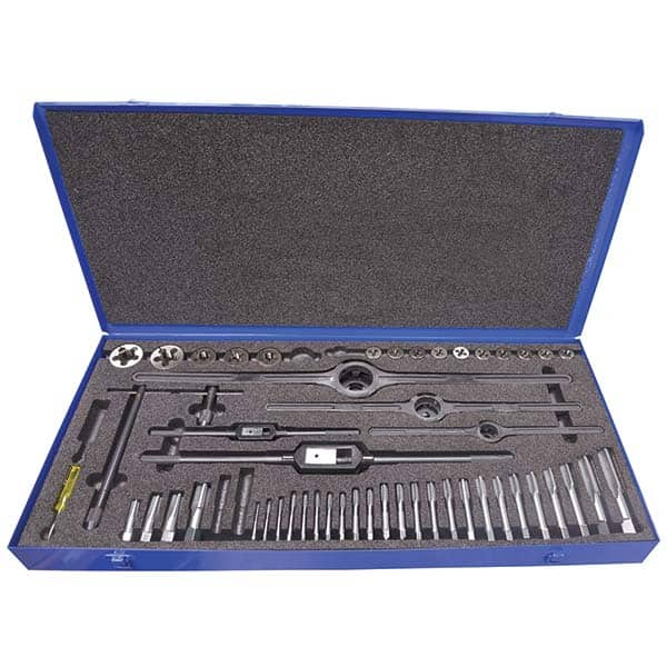 Greenfield Threading - Tap & Die Sets Minimum Tap Thread Size (Inch): #4-40 Maximum Tap Thread Size (Inch): 5/16-18 - A1 Tooling