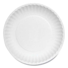 AJM Packaging Corporation - Paper Plates, 6" Diam, White, Bulk Pack, 1000/Carton - A1 Tooling