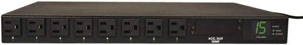 Tripp-Lite - 8 Outlets, 120 VAC15 Amps, 12' Cord, Power Outlet Strip - Rack Mount, 5-15R NEMA Configuration, 19" Strip - A1 Tooling