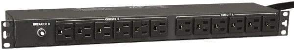 Tripp-Lite - 24 Outlets, 120 VAC30 Amps, 15' Cord, Power Outlet Strip - Rack Mount, 5-15/20R NEMA Configuration, 19" Strip - A1 Tooling