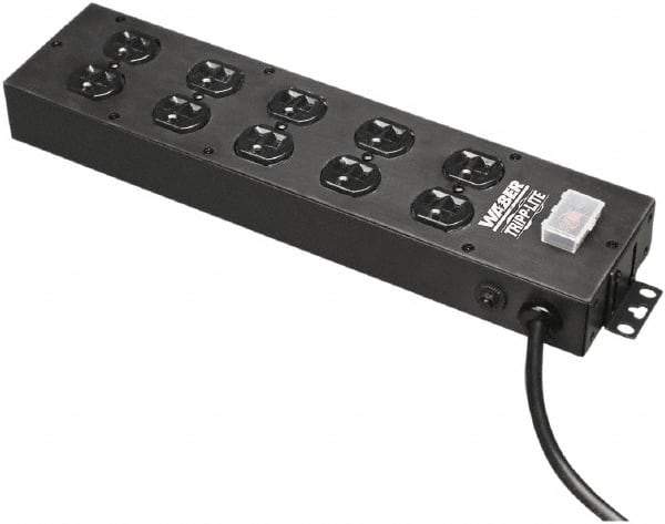 Tripp-Lite - 8 Outlets, 120 VAC15 Amps, 15' Cord, Power Outlet Strip - Keyhole, Tab Mount, 5-15 NEMA Configuration, 17-1/2" Strip - A1 Tooling