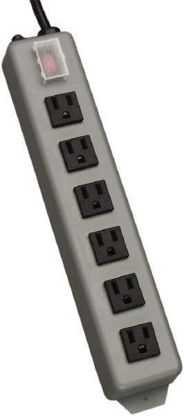 Tripp-Lite - 6 Outlets, 120 VAC15 Amps, 15' Cord, Power Outlet Strip - Keyhole, Tab Mount, 5-15 NEMA Configuration, 13-3/4" Strip - A1 Tooling