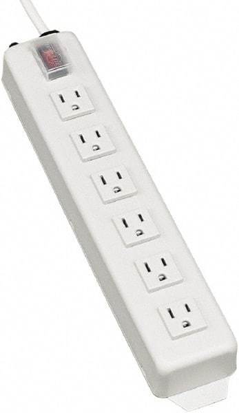 Tripp-Lite - 6 Outlets, 120 VAC15 Amps, 6' Cord, Power Outlet Strip - Keyhole, Tab Mount, 5-15 NEMA Configuration, 13-3/4" Strip - A1 Tooling