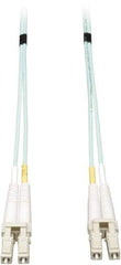 Tripp-Lite - 50' Long, LC/LC Head, Multimode Fiber Optic Cable - Aqua, Use with LAN - A1 Tooling