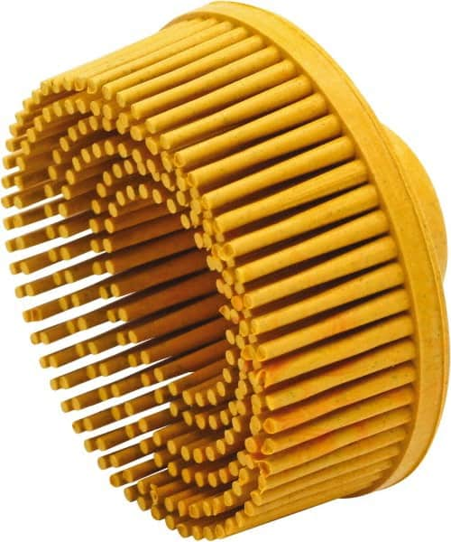 Value Collection - 2" 80 Grit Ceramic Straight Disc Brush - Threaded Hole Connector, 5/8" Trim Length, 1/4-20 Threaded Arbor Hole - A1 Tooling