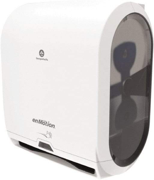 Georgia Pacific - Hands Free, Plastic Paper Towel Dispenser - 17.3" High x 14.7" Wide x 9-1/2" Deep, 1 Roll with Stub 10", White - A1 Tooling