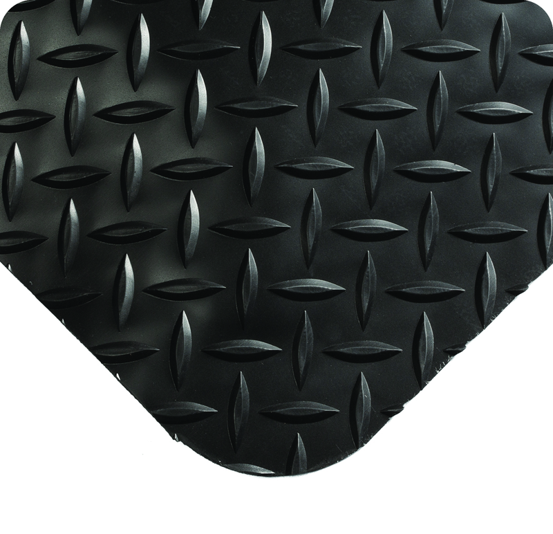 Diamond Plate SpongeCote Floor Mat - 2' x 3' x 9/16" Thick - (Black Anti-Fatigue) - A1 Tooling