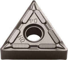 Kyocera - TNMG331 MQ Grade PR015S Carbide Turning Insert - Megacoat Hard Finish, 60° Triangle, 3/8" Inscr Circle, 3/16" Thick, 1/64" Corner Radius - A1 Tooling