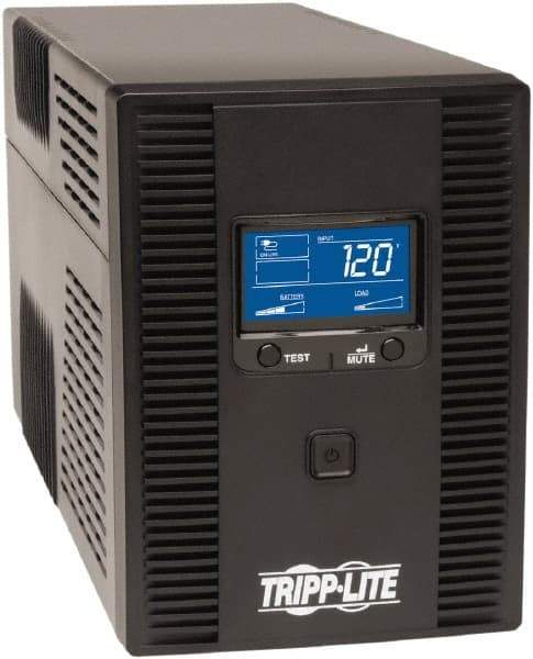 Tripp-Lite - 15 Amp, 1,300 VA, Tower Mount Line Interactive Backup Uninterruptible Power Supply - Backup 10 min with Full Load & 28 min with Half Load, 120 VAC Input & Output, 720 Watt Output, 1 Phases, 6 Outlets - A1 Tooling