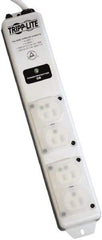 Tripp-Lite - 4 Outlets, 120 VAC15 Amps, 15' Cord, Power Outlet Strip - Floor, Keyhole Mount, 5-15 NEMA Configuration, 2-1/2" Strip - A1 Tooling