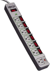 Tripp-Lite - 7 Outlets, 120 VAC15 Amps, 8' Cord, Power Outlet Strip - Floor, Keyhole Mount, 5-15 NEMA Configuration, 15" Strip - A1 Tooling