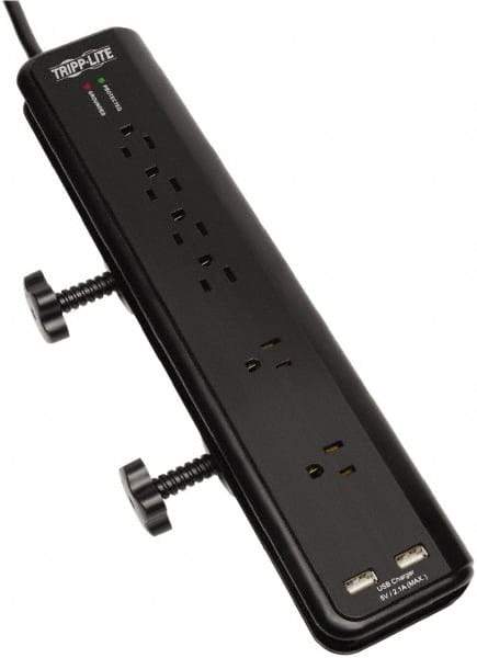 Tripp-Lite - 6 Outlets, 120 VAC15 Amps, 6' Cord, Power Outlet Strip - Floor, Keyhole Mount, 5-15 NEMA Configuration, 2-1/2" Strip - A1 Tooling