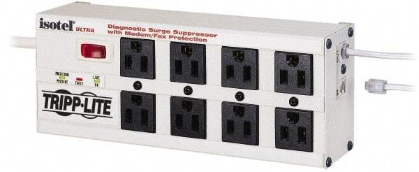 Tripp-Lite - 8 Outlets, 120 VAC15 Amps, 10' Cord, Power Outlet Strip - Floor, Keyhole Mount, 5-15 NEMA Configuration, 3-1/2" Strip - A1 Tooling