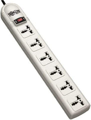 Tripp-Lite - 6 Outlets, 120 VAC10 Amps, 4' Cord, Power Outlet Strip - Floor, Keyhole Mount, British NEMA Configuration, 2-1/2" Strip - A1 Tooling