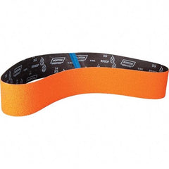 Norton - 4" Wide x 60" OAL, 120 Grit, Ceramic Abrasive Belt - Ceramic, Coated, Y Weighted Cloth Backing - A1 Tooling