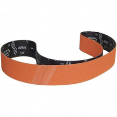 Norton - 3" Wide x 90" OAL, 36 Grit, Ceramic Abrasive Belt - Ceramic, Coated, Y Weighted Cloth Backing - A1 Tooling