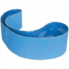 Norton - 6" Wide x 78-3/4" OAL, 36 Grit, Zirconia Alumina Abrasive Belt - Zirconia Alumina, Coated, Y Weighted Cloth Backing - A1 Tooling