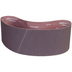 Norton - 6" Wide x 48" OAL, 100 Grit, Aluminum Oxide Abrasive Belt - Aluminum Oxide, Coated, X Weighted Cloth Backing - A1 Tooling