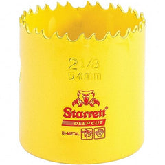 Starrett - 2-1/8" Diam, 2" Cutting Depth, Hole Saw - High Speed Steel Saw, Toothed Edge - A1 Tooling