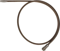 Milwaukee Tool - 0.3333" x 4' Drain Cleaning Machine Cable - Bulb Auger, 2" to 4" Pipe, Use with Milwaukee Urinal Augers - A1 Tooling