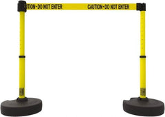 Banner Stakes - 42" High Plastic Pedestrian Barrier - 15' Long Rope - A1 Tooling