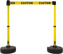 Banner Stakes - 42" High Plastic Pedestrian Barrier - 15' Long Rope - A1 Tooling